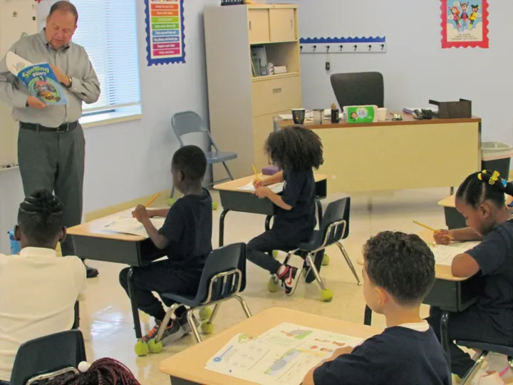 Students learning together at Seekonk Christian Academy